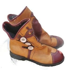 👢Faux Leather Women's Over the Ankle Slip on Boots